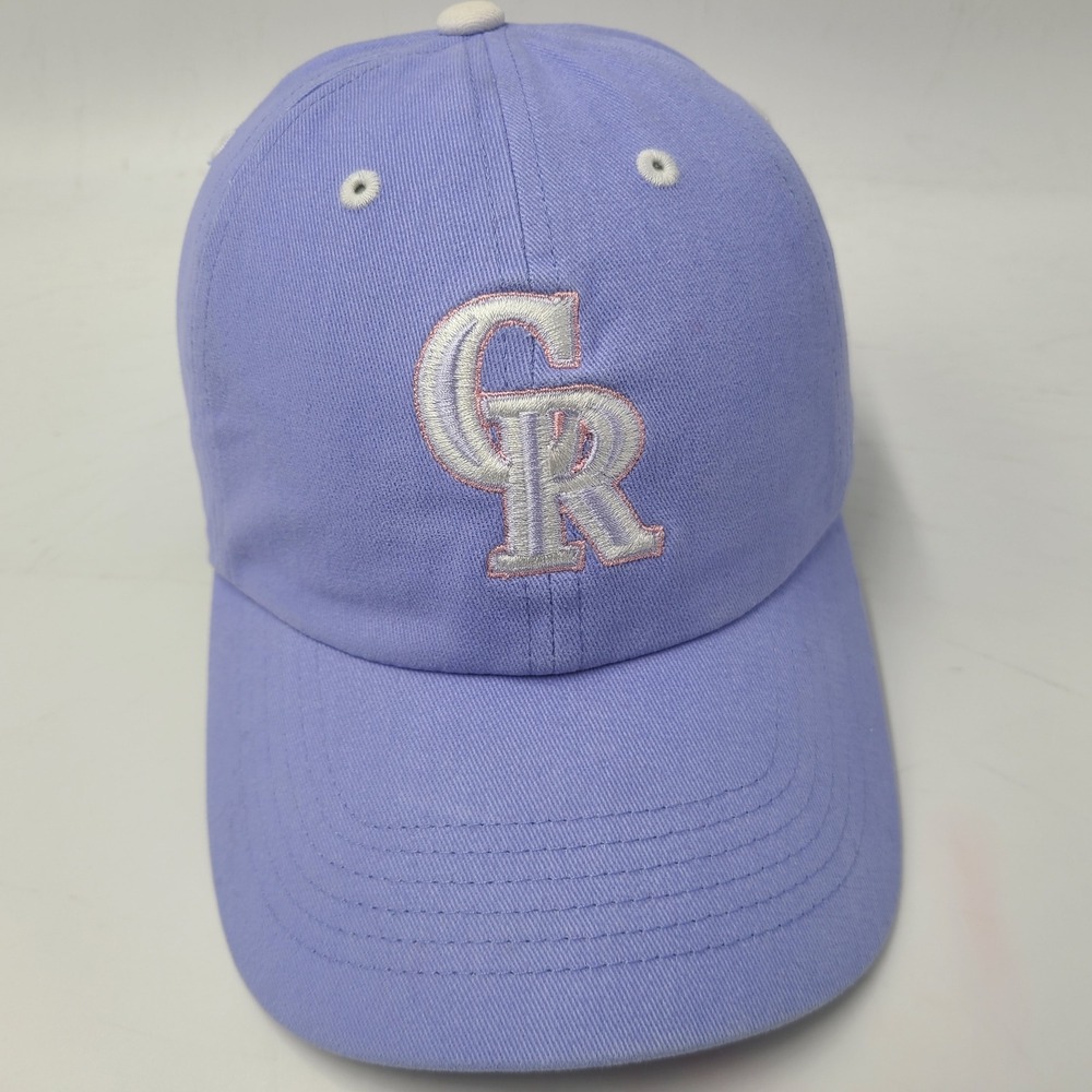 Kids Colorado Rockies Hat Adjustable 47 Brand‎ Purple Pink MLB Baseball Girls